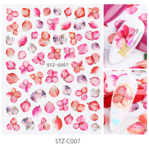 Japanese watercolor 3D nail stickers