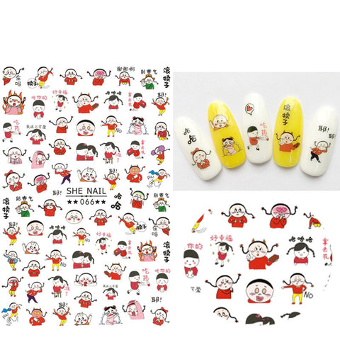 Cartoon character sticker manicure sticker