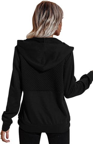 Women's Solid Color Fashion Long Sleeve Hooded Sweatshirt