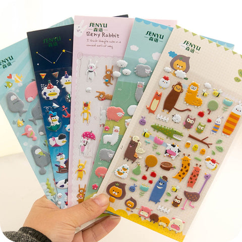 Cartoon Three-dimensional Bubble Sticker Hand Account Decoration Sticker