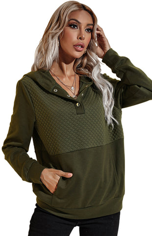 Women's Solid Color Fashion Long Sleeve Hooded Sweatshirt