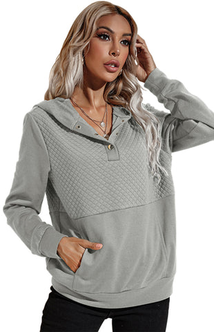 Women's Solid Color Fashion Long Sleeve Hooded Sweatshirt