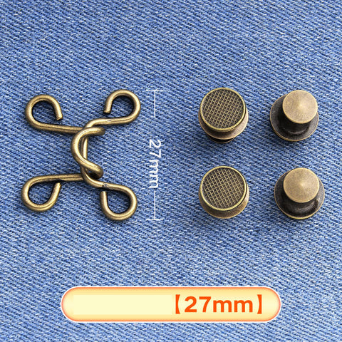 Universal waist jeans buttons